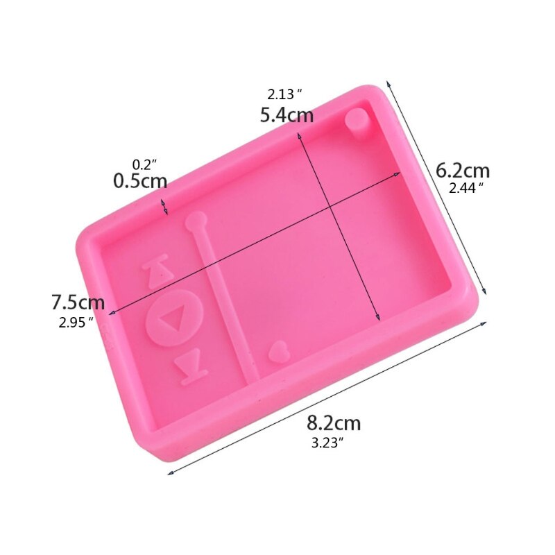 Handmade Music MP3 Keychain Silicone Mold Musical Lovers MP3 Player Pendant Polymer Clay Epoxy Resin Jewelry Making Tool