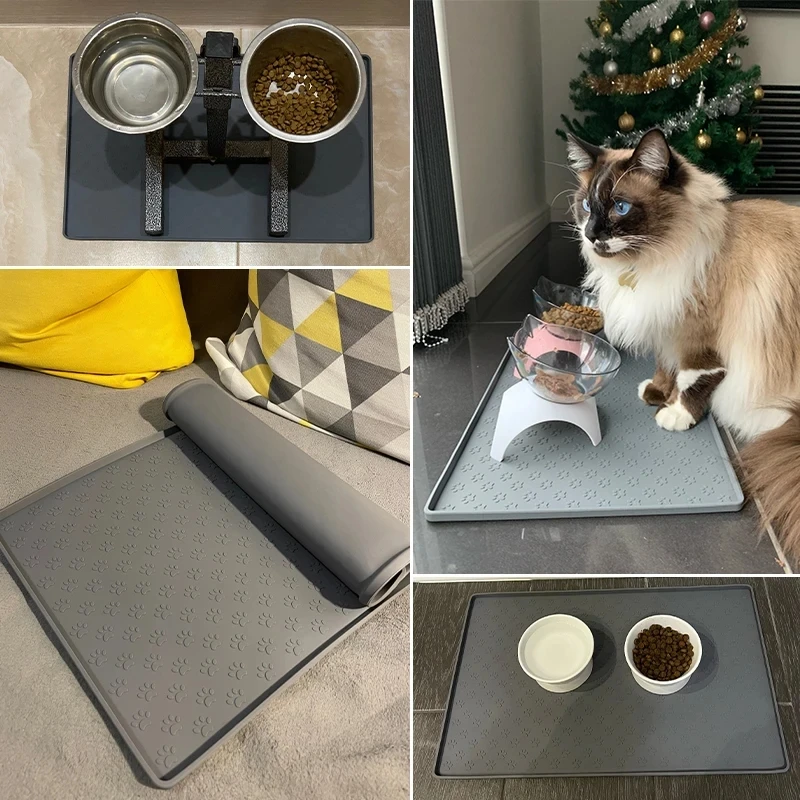 Huisdier Placemat Kat Hond Drinken Voeden Placemat Feeder Matten Kat Voermat Hondenvoerbak Mat Siliconen Waterdichte Voerbak Pad