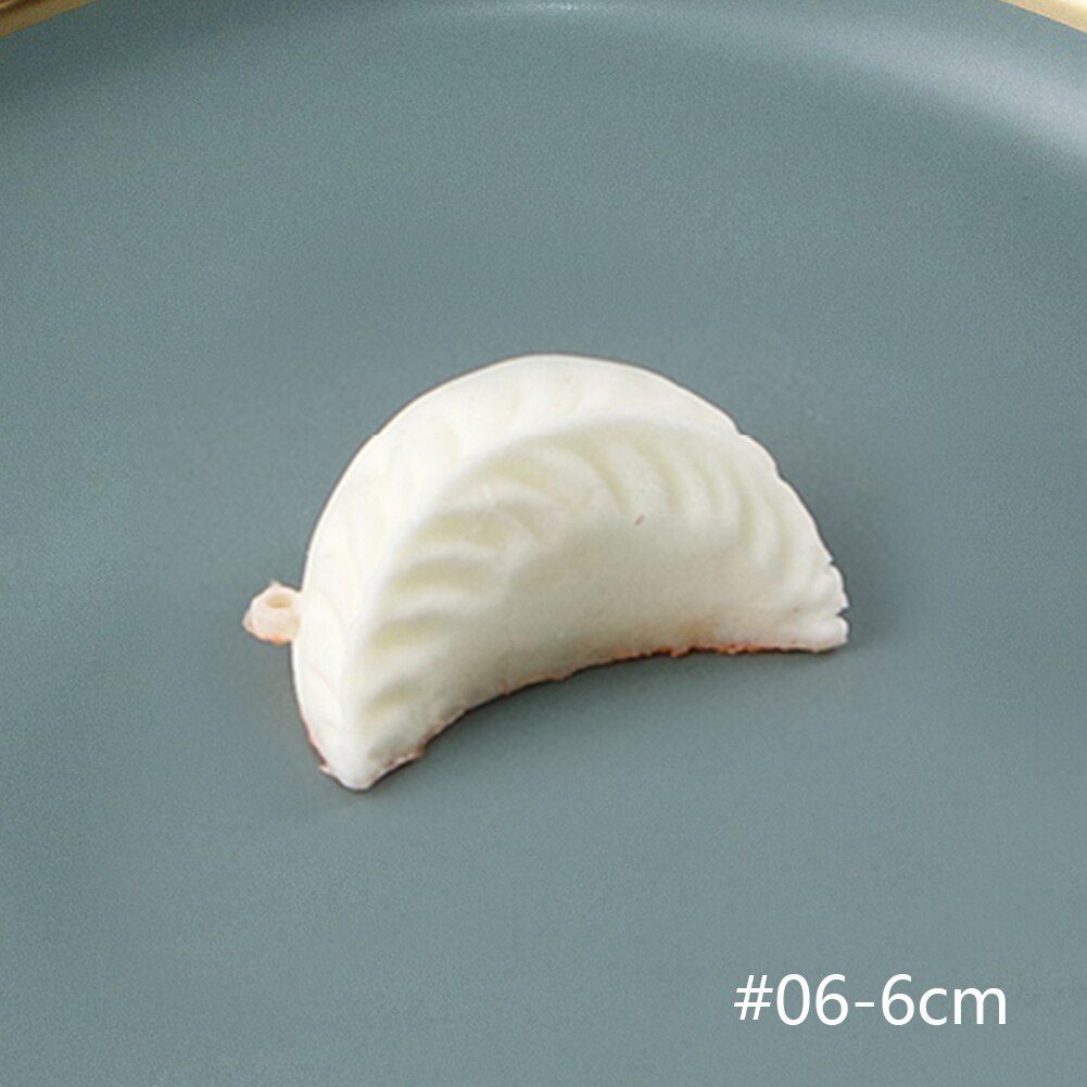 Mini simulation dampede boller presse legetøj langsomt stigende stress aflastning squishy legetøj antistress sjov bold dumpling bolle model: Pvc -06 6cm