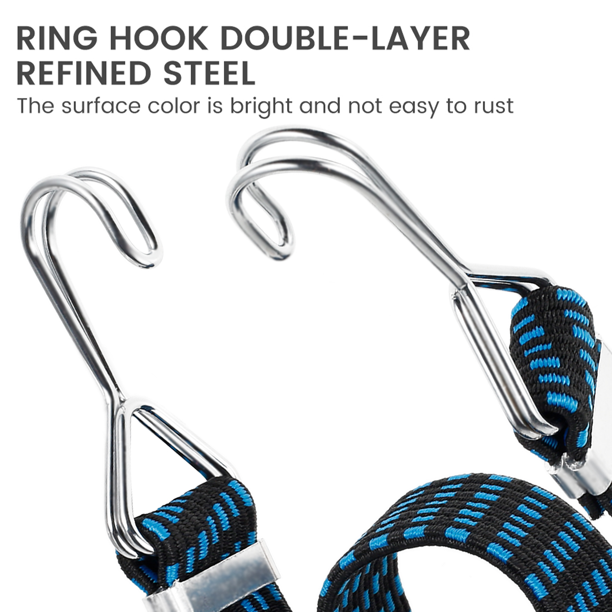 4 pezzi elastici per auto corde elastiche corda per bagagli ganci per cavi bici ampia corda piatta cravatta bagagli portapacchi cinghia fascia fissa Dropshipping