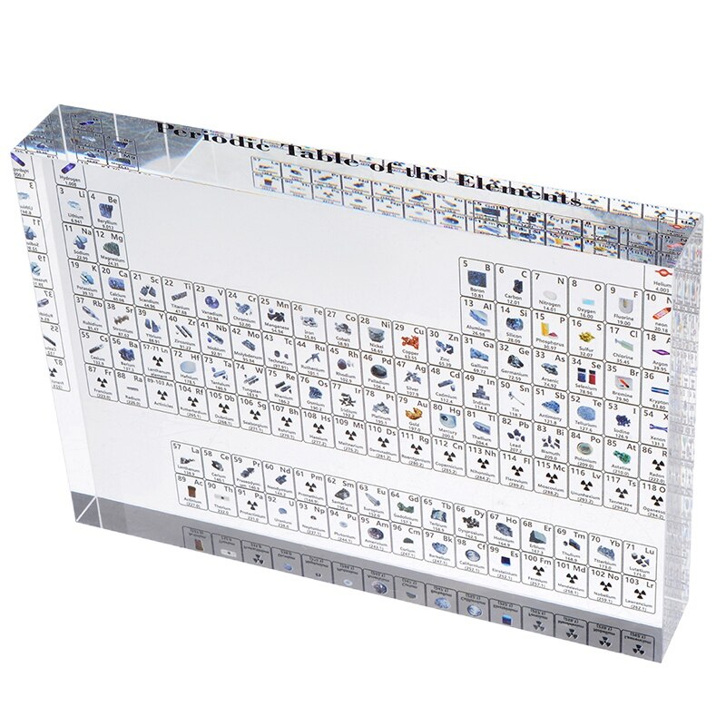 1Pc Acrylic Chemical s Desk Display Periodic Table Decor s Framed for Students Teachers Art Craft