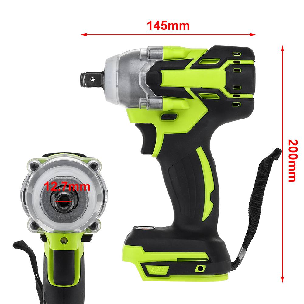 18V Electric Brushless Impact Wrench Cordless 1/2 Socket Wrench Power Tool Rechargeable Electric Wrenches Without Battery&Access