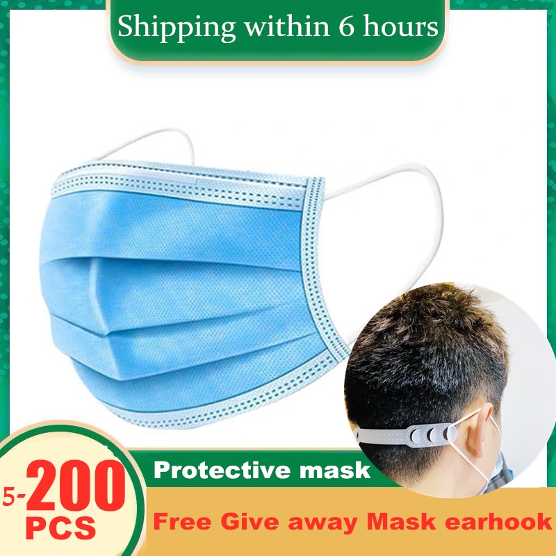 100 Stuks Wegwerp Maskers 3-Layer Filter Maskers Masker Filters Veiligheid Ademend Maskers
