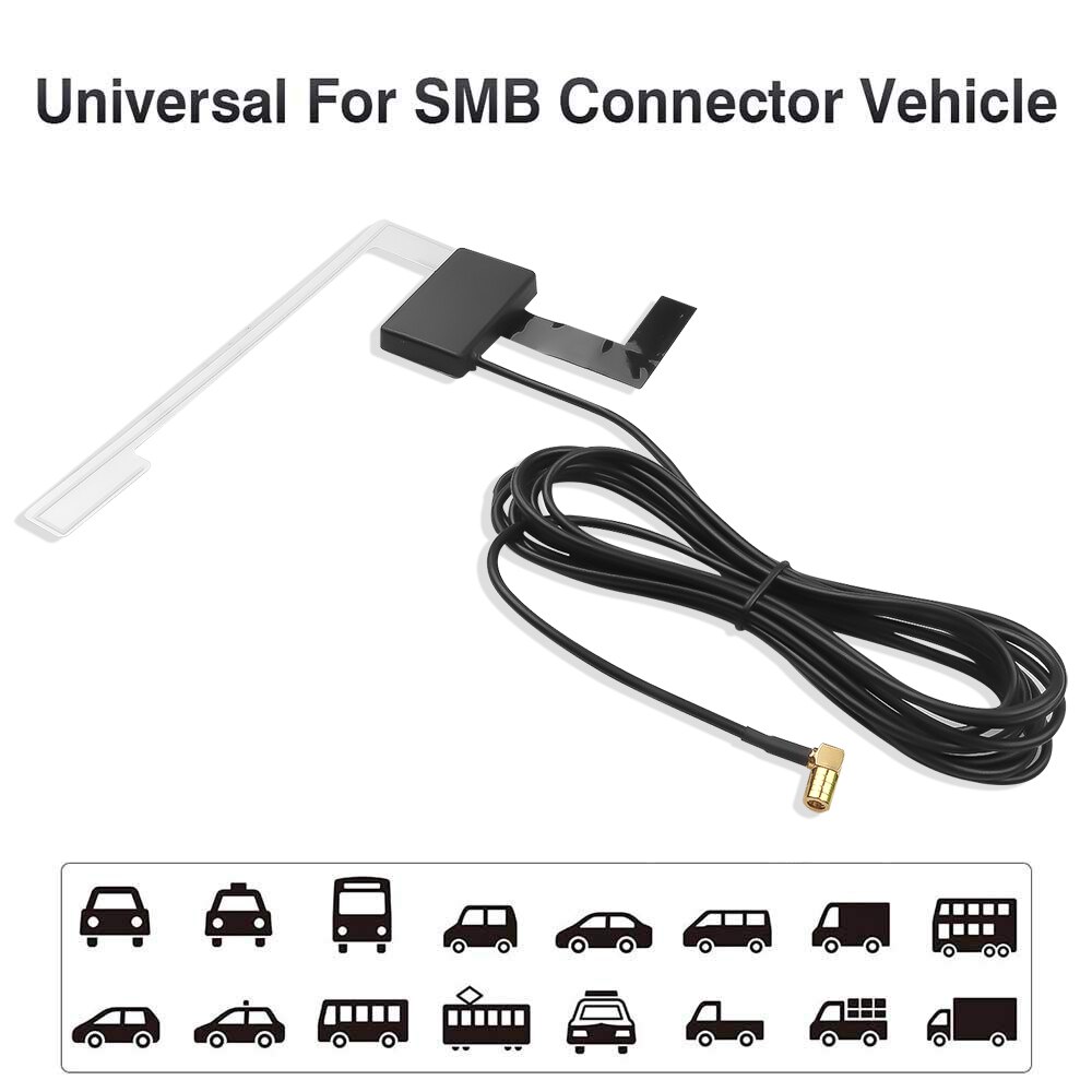 Conector Universal DAB SMB para vehículo, antena activa digital cat, radio aérea con amplificador RF incorporado, fuerte señal estable