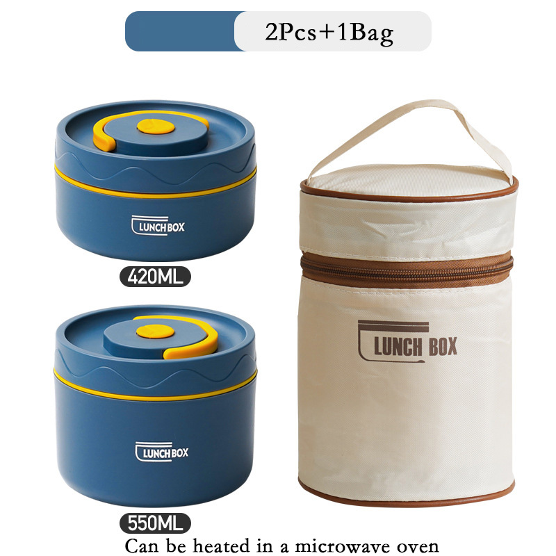 Leakproof Bento Box for Adults with Lunch Bag and Tableware Insulated Stainless Steel Lunch Box High Capacity Portable Snack Box: Gold