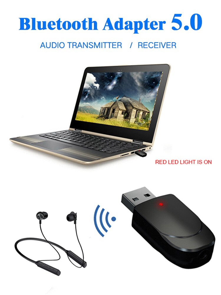 KN330 5.0 A2DP Bluetooth Adapter USB Dongle Voor P... Grandado