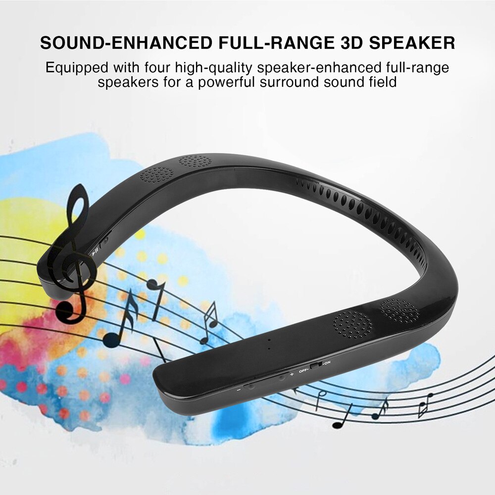 Nieuwste draagbare bluetooth nekband dubbele luidsprekers 3d stereogeluid bluetooth 5.0 sportluidspreker handsfree bellen luidsprekers