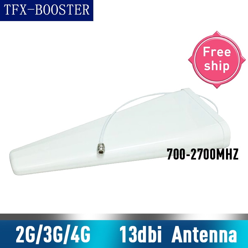 Ganho 9dbi exterior 9dbi da antena cdma umts gsm 700 2700 mhz do log do ganho 13dbi para a antena do painel do repetidor do impulsionador do telefone celular com cabo de 2m