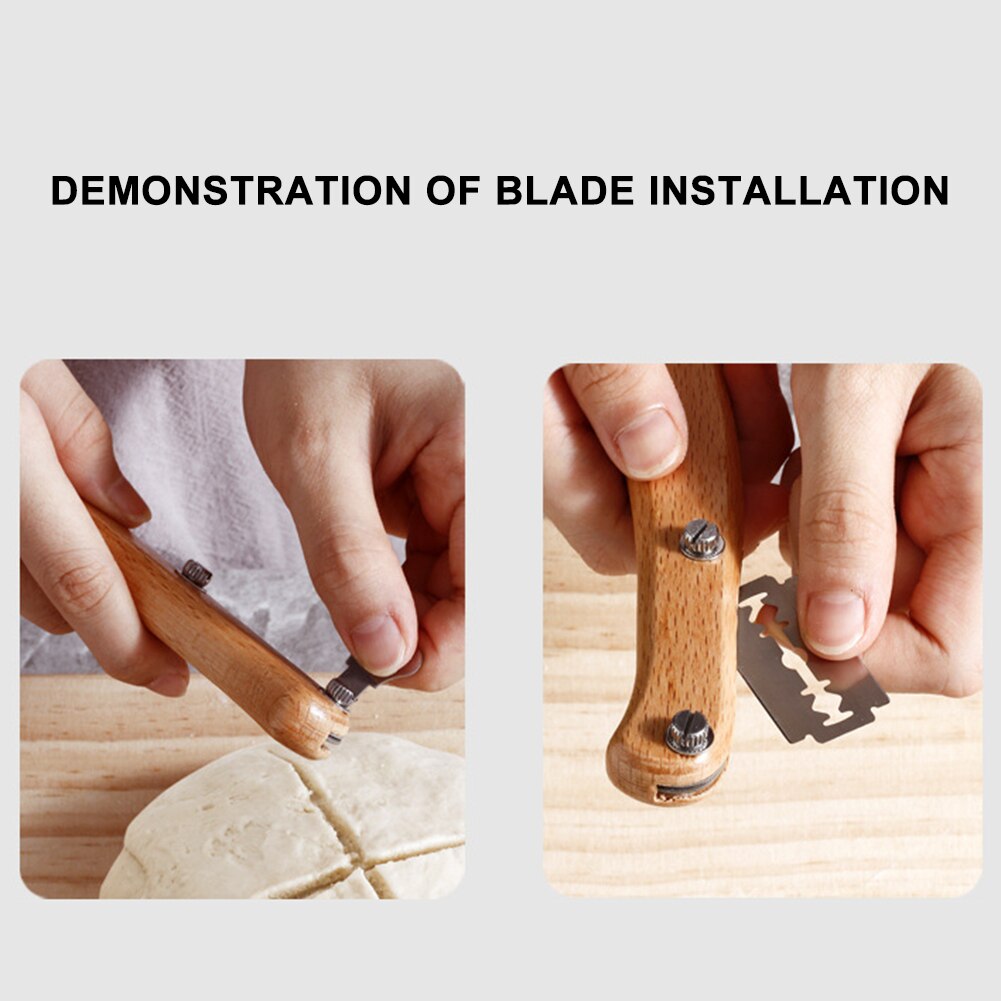 Bread Lamp Slashing Tool Dough Making Slasher with 5 Replacement Blades, Protector, Key Backing Kitchen Accessories Tool