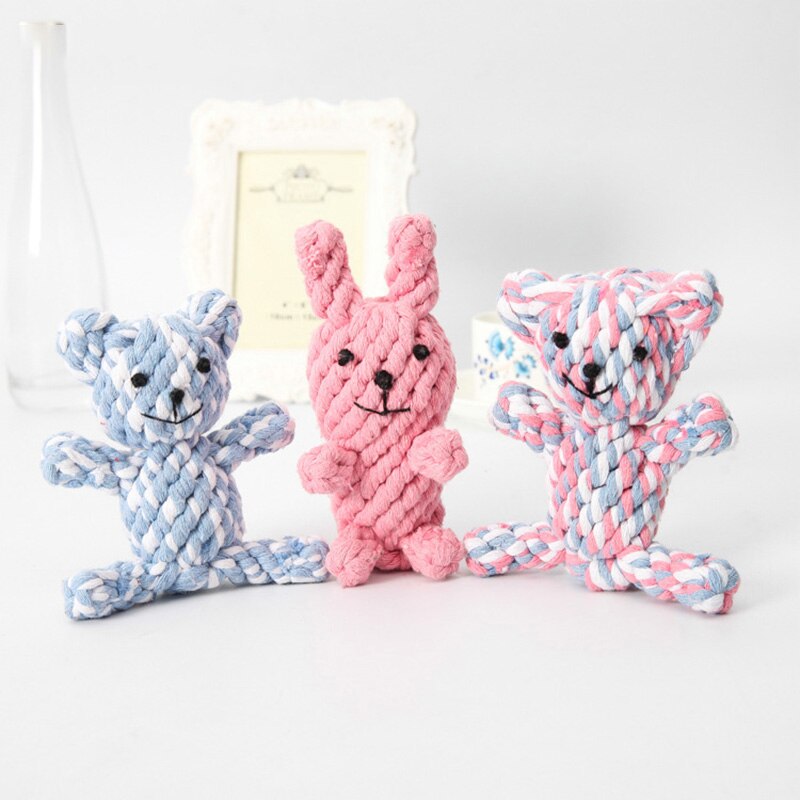 Cão brinquedos de algodão cão corda brinquedos design animal de estimação durável algodão mastigar brinquedo treinamento dentição brinquedo para cães pequenos cães médios filhote de cachorro