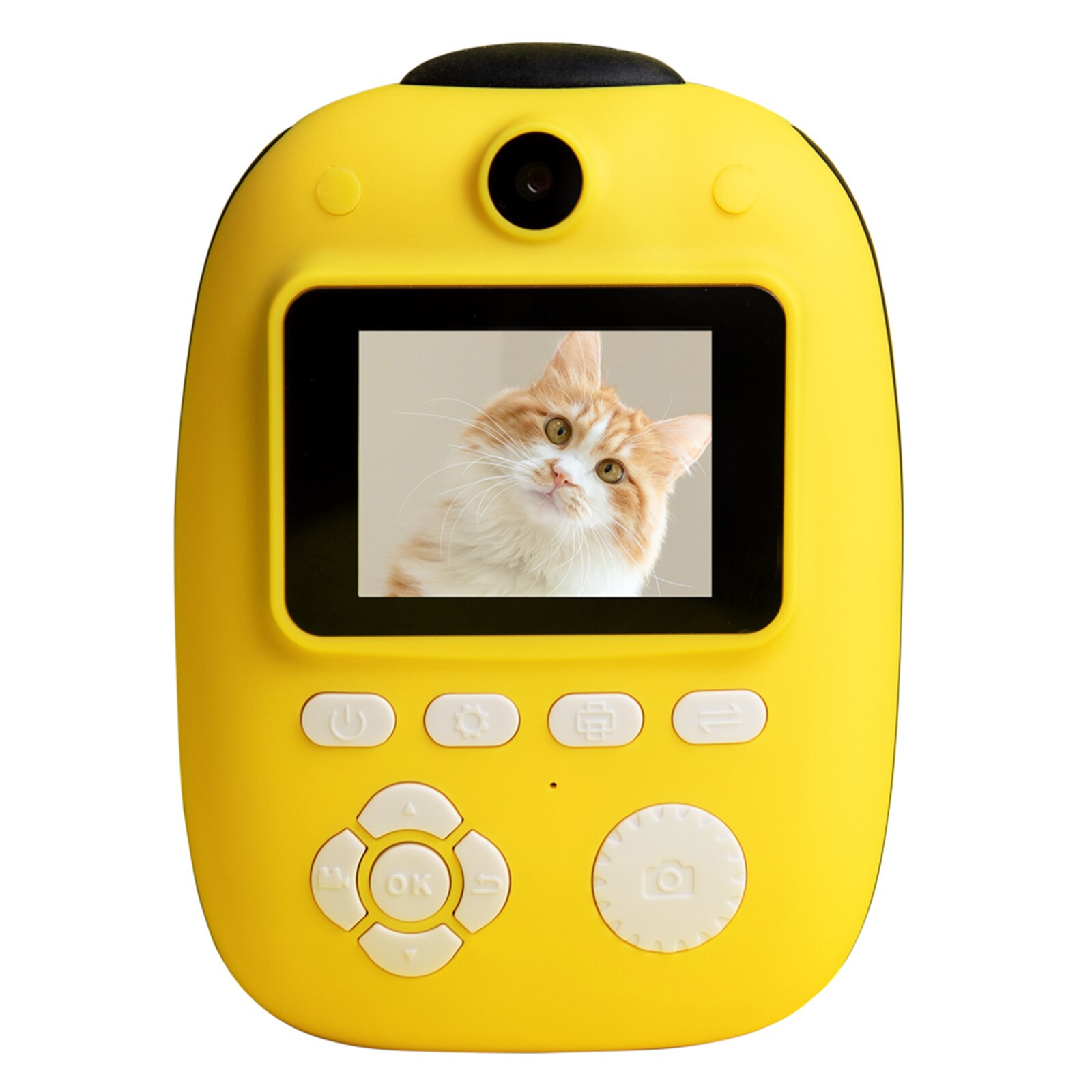 Juguete Polaroid para niños, cámara Digital creativa con luz de relleno LED integrada, 2600W píxeles: Yellow