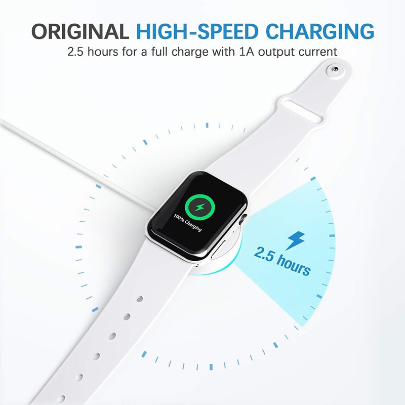 2 In 1 Magnetic Wireless Charger for Apple Watch Series 1 2 3 4 5 6 Apple Watch USB Charging Cable for IPhone 12 Pro Max 11 X XS