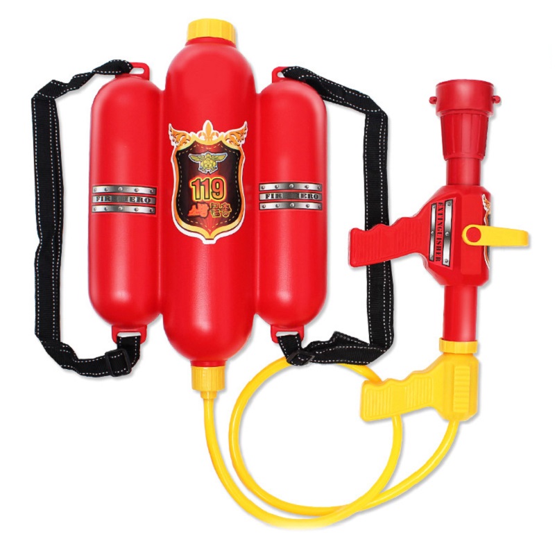 freundlicher Feuerwehrmann Spritzgerät Spielzeug Rucksack Strand Spielen Wasser Sommer Strand Wasser Party Favors Spielzeug: Ursprünglich Titel