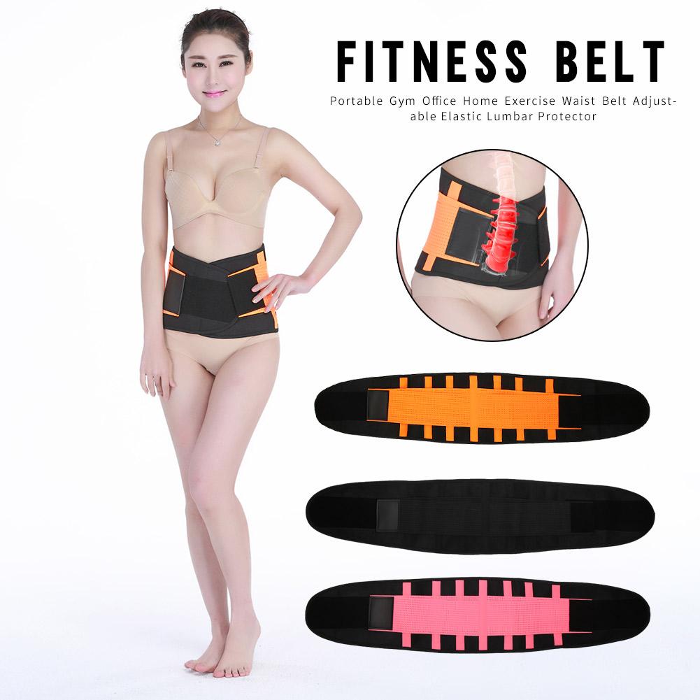 Cute Waist Belt Portable Gym Exercise Polyester Fiber Hit Color Adjustable Elastic Lumbar Protector for Office Home