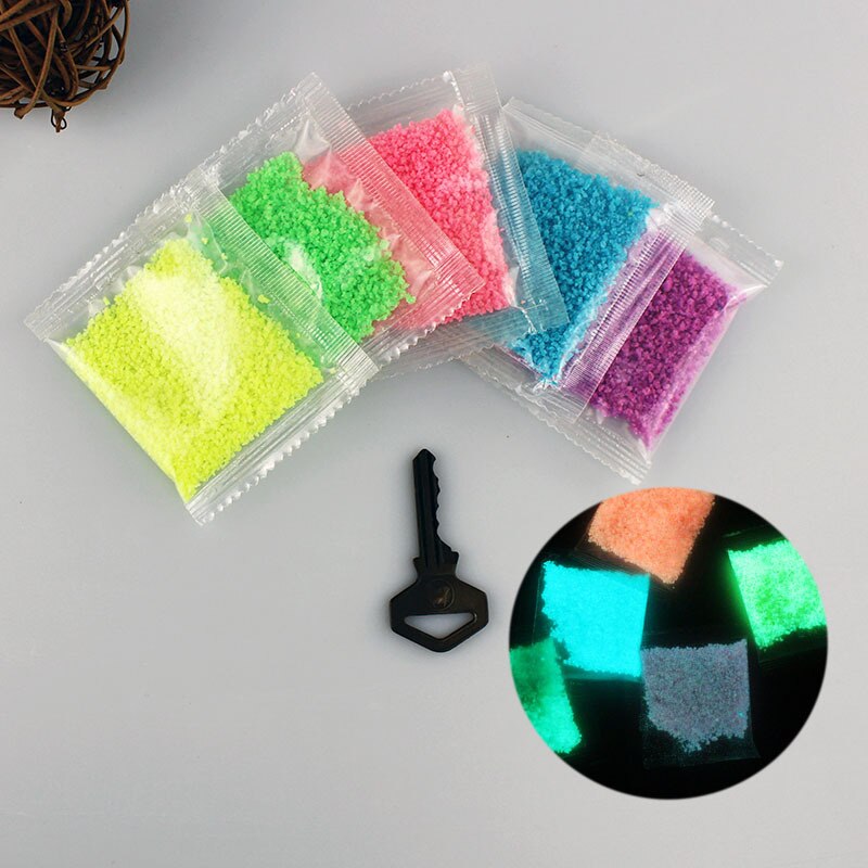 1 Bag Glow In The Dark Light Sand Luminous Toys for Children Particle Bright Sand Blue Fluorescent Toys for DIY Wishing Bottle