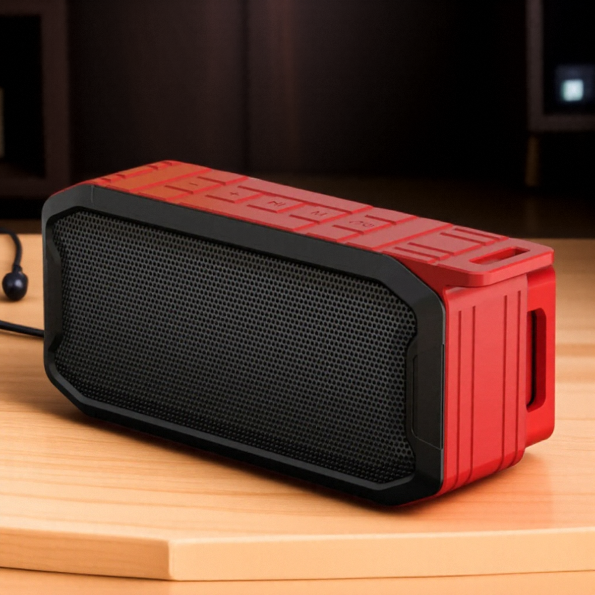 Przenośny głośnik Bluetooth na zewnątrz Subwoofer o dużej mocy Wodoodporny bezprzewodowy odtwarzacz muzyczny Obsługa karty AUX TF: Czerwony