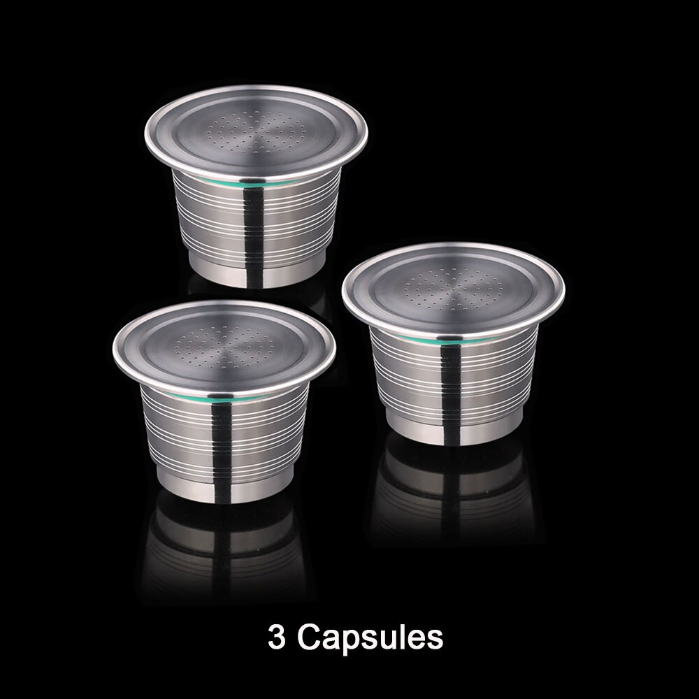 Nachfüllbar Nespresso Kaffee Kapseln Manipulationen einstellen wiederverwendbar Edelstahl Espresso Schote Filter Wiederaufladbare Nespresso Kaffee Werkzeug: 3 Kapseln