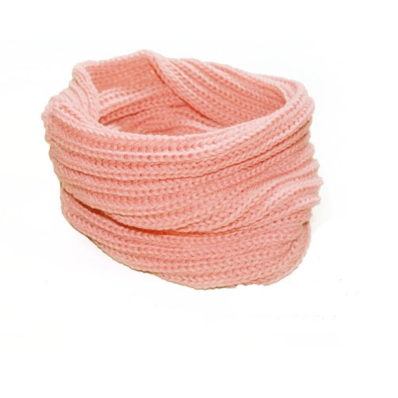 YSDNCHI Winter Ring Knitting Unisex Wool Neck Warmer Winter Scarves Women Pure Color Collar Keep Warm Elasticity Scarf