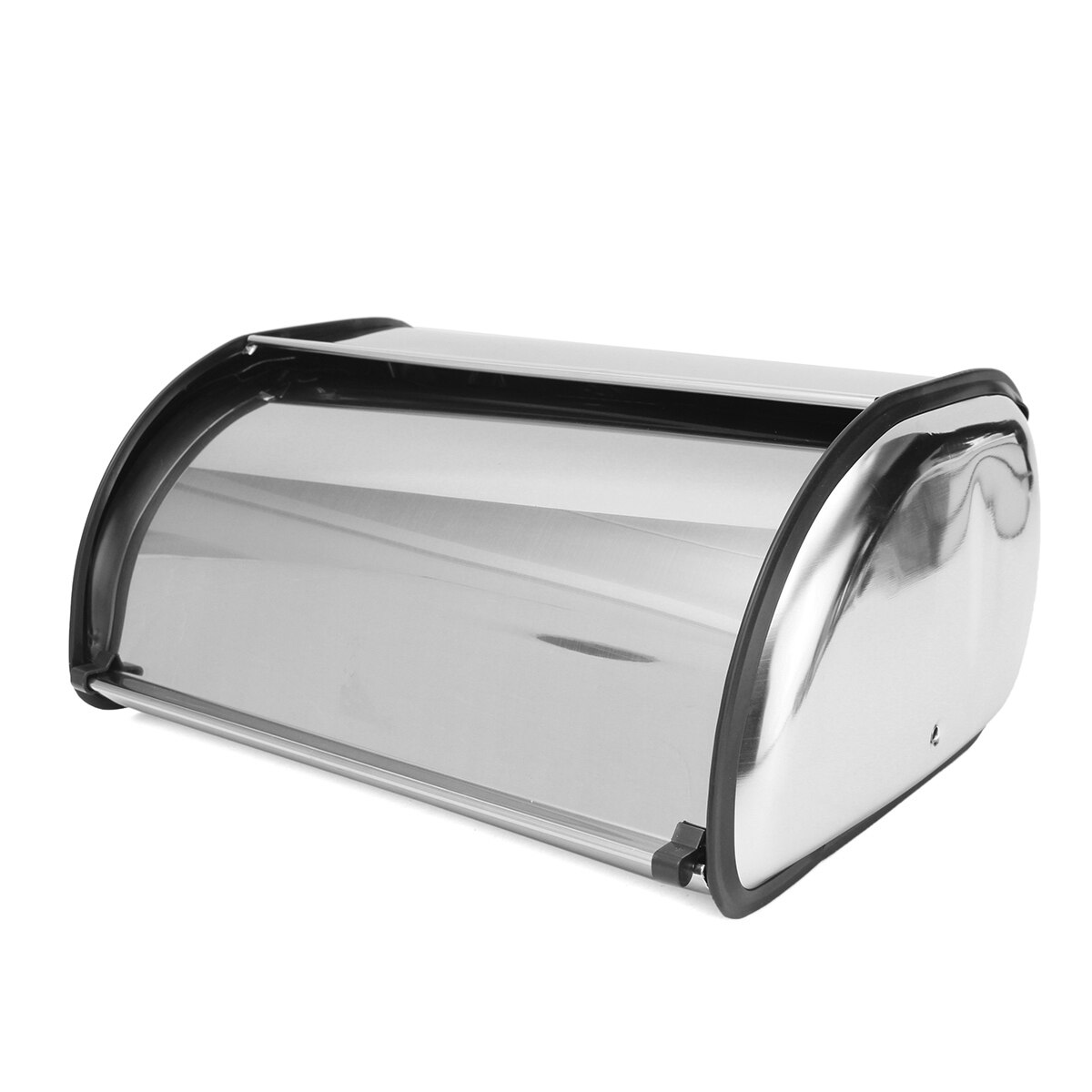 Stainless Steel Roll Top Bread Box Storage Bin Keeper Food Storage Container Kitchen Pastry Bread Baking Holder Kitchen Supplies