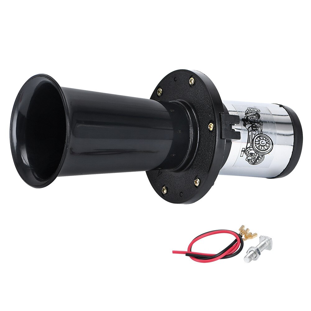 Cuerno de aire antiguo para coche, bocina clásica Vintage de 12V, OO-GA, para Ford Modelo T, Old School, cromo, 115dB: Negro