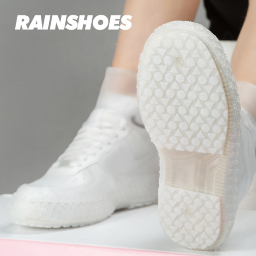 Couvre-chaussures de pluie en caoutchouc réutilisable, imperméable, Portable, antidérapant, accessoires pour chaussures unisexes