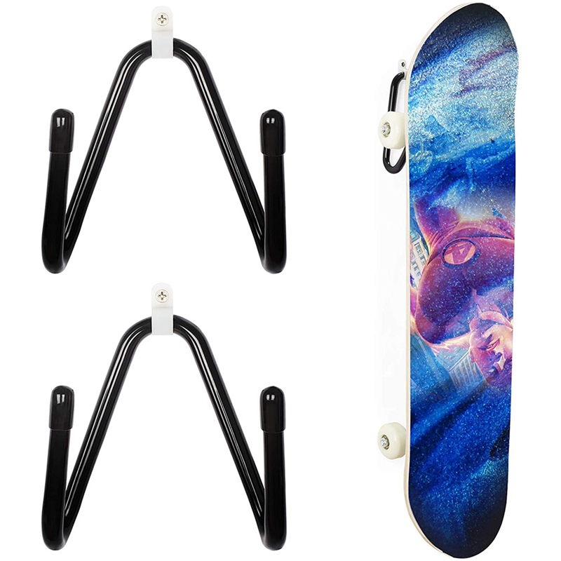 2- pak skateboard vægophæng krog stativ longboard holder ophæng vægmontering fleksibel ophæng til skateboards, longboards