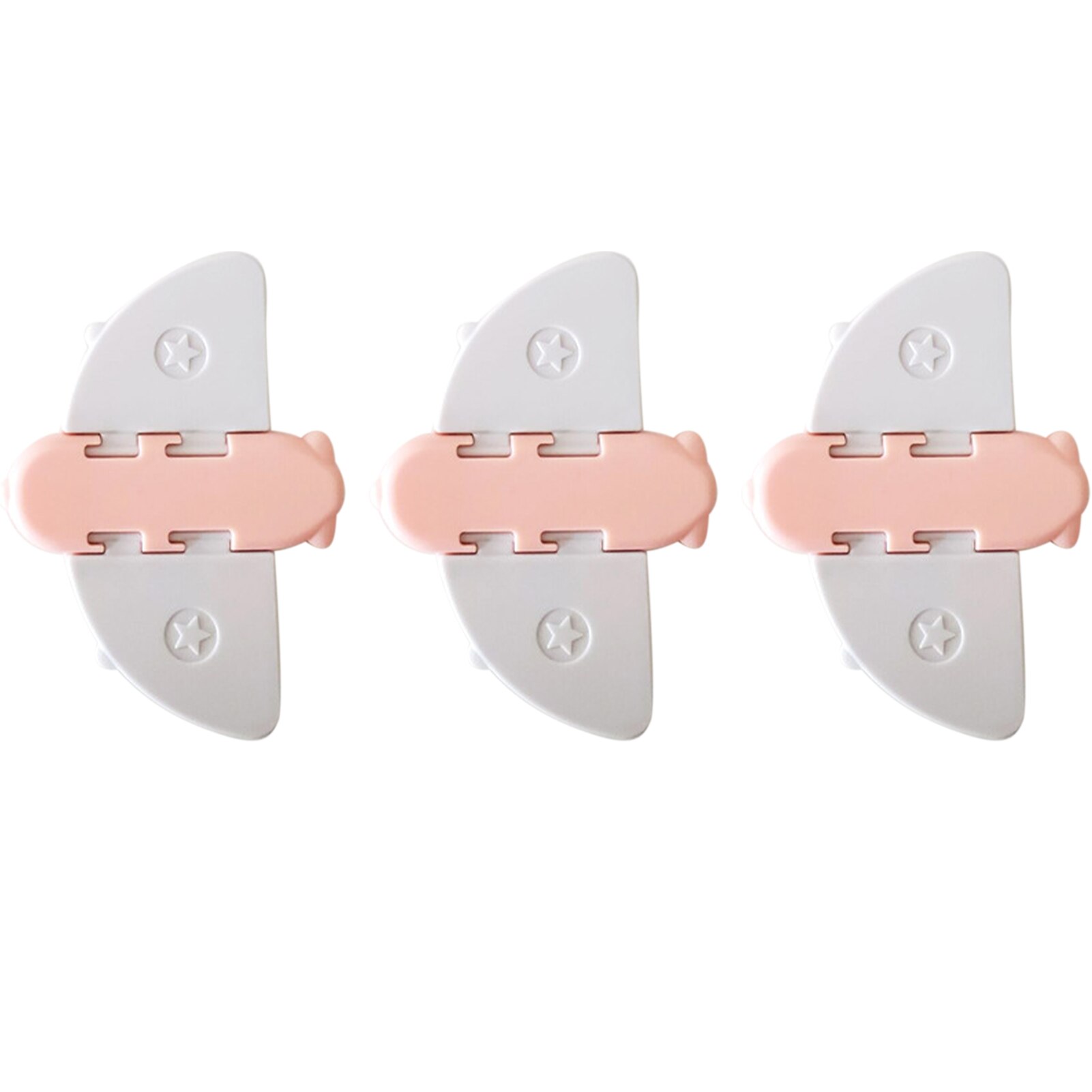 3pcs Safety Sliding Door Lock Home Cupboard Closet Stopper Wardrobe Latch Baby Proof For Child Self Adhesive Glass Window School: Pink