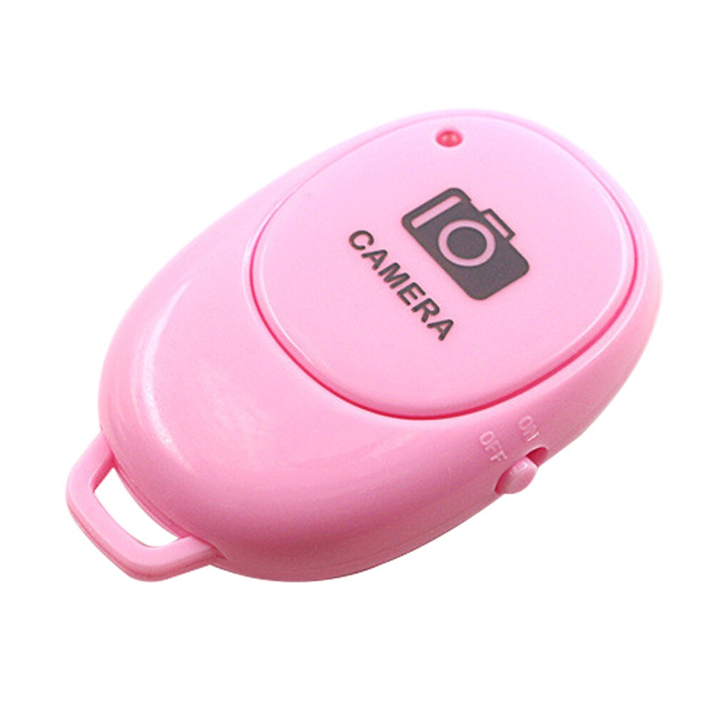 Mini Bluetooth 4,0 Fernbedienung Taste Telefon Kamera Auslöser Selfie Gruppe Bild Drahtlose Fernbedienung: Pink