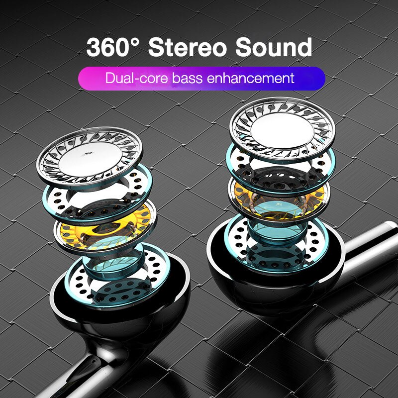 Quad-core bekabelde hoofdtelefoon 3.5mm stereo telefoon oordopjes bas hoofdtelefoon sport oordopjes draad oordopjes met microfoon muziek oordopjes