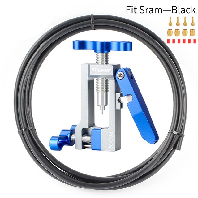 2 em 1 bicicleta hidráulica disco de freio óleo agulha ferramenta driver mangueira cortador cabo alicate oliva conector inserção bh59 bh90 instalar imprensa: Aluminum SRAM Set