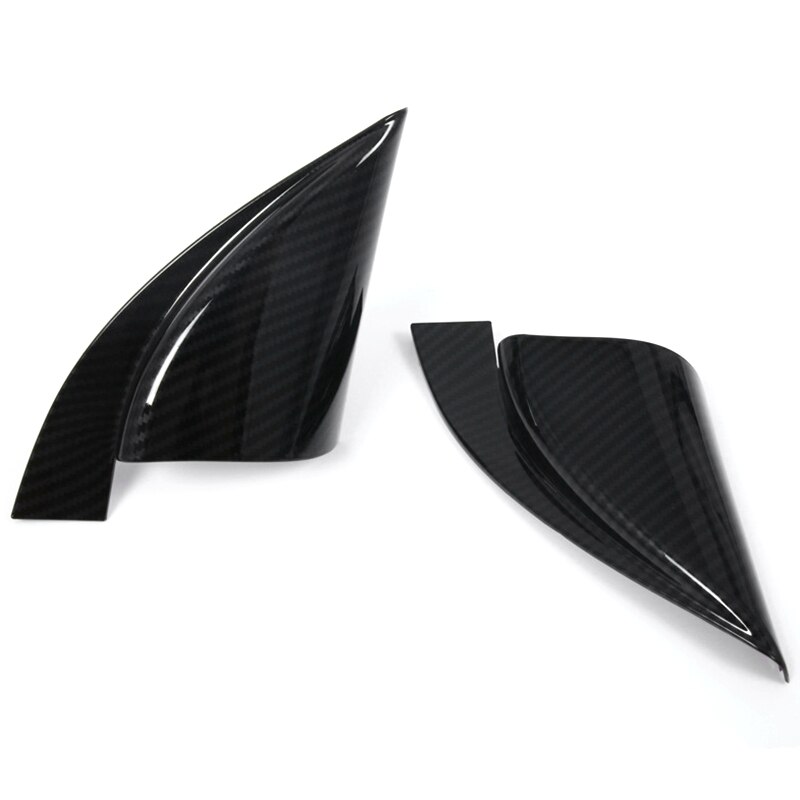 Accesorios de coche puerta frontal un pilar triángulo cubierta para Hyundai Encino Kona patrón de fibra de carbono