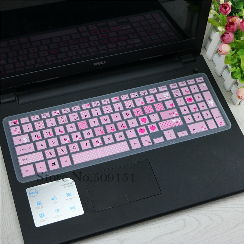15.6 inch laptop keyboard cover skin For Dell Inspiron 15 5000 series i5545 i5547 5545 5542 5548 5555 5558 5559 5566 5567 5577: Bear