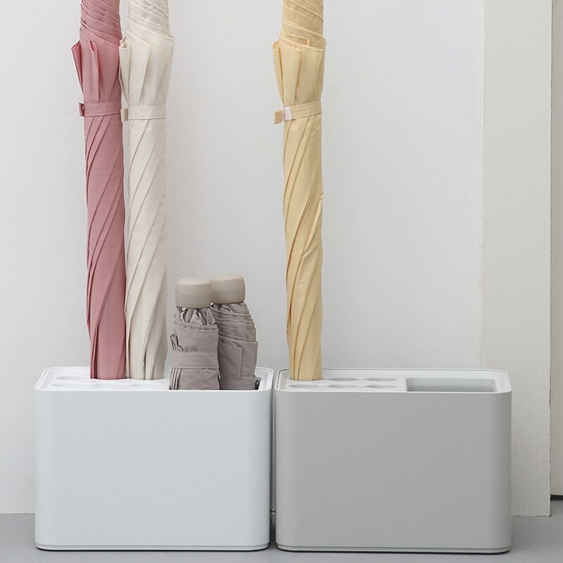 Porte-parapluie autoportant à 15 grilles avec bac d&#39;égouttage, panier de rangement pour l&#39;intérieur, permettant de gagner de l&#39;espace, pour l&#39;entrée du bureau et de la maison