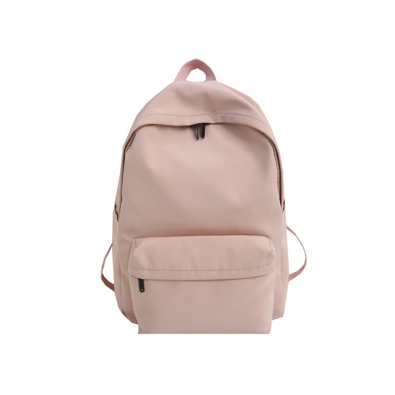 HOCODO Rucksack Für Frauen Einfarbig Schule Tasche Für Teenager Mädchen Schulter Reisetasche Multi Tasche Nylon Zurück packen Mochila: Pink