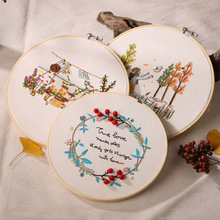 3D Stickerei DIY Kreuz Stich Bausätze Karikatur Blume aufbringen Hand einstellen mit Stickerei Band Handgemachte Kunst Handwerk NäHenne