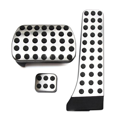 Stainless steel pedal for Mercedes Benz C E S GLK SLK CLS SL-Class W203 W204 W211 W212 W210 W205 accelerator brake footrest pad: AT 3 pcs