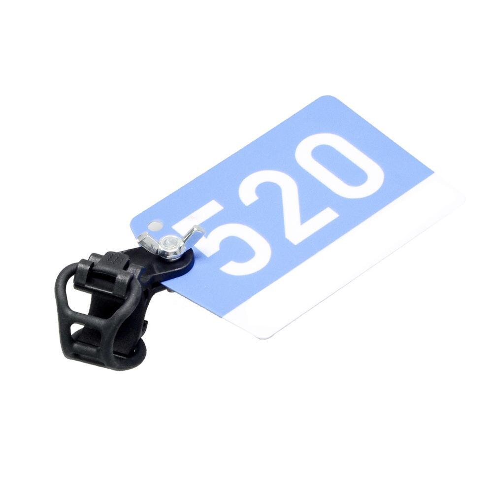 Cykel plast racing nummerplade holder holder cykelplade nummer holder mærkater klemme kort beslag sort st -520