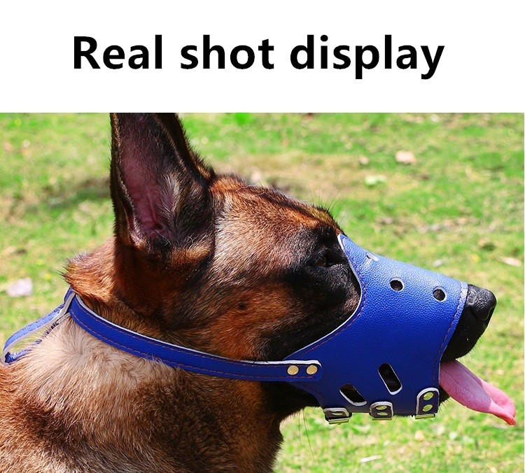 Hond Levert Pu Materiaal Pet Dog Bite-Proof Bark-Proof Bite Hond Mond Snuit Geschikt Voor Alle quick Release Effen Qianyi