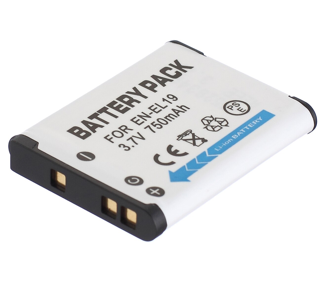 Batterie pour Nikon EN-EL19, EN-EL 19, ENEL19, ENEL 19 Batteries Lithium-ion rechargeables: 1 PCS Battery