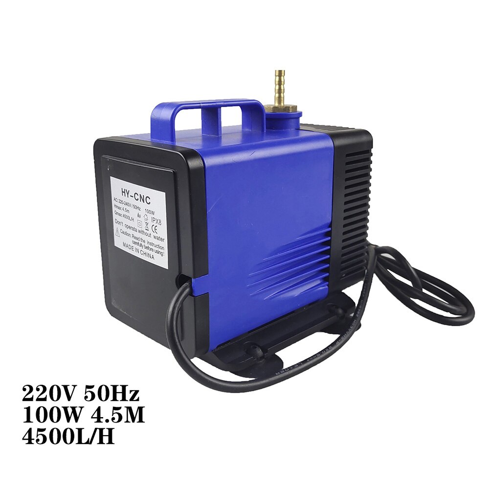 CNC 220V 100W 4.5M 4000L/H （Free 5m PU tube ）Multifunctional submersible pump for spindle Cooling on engraving cutting machine