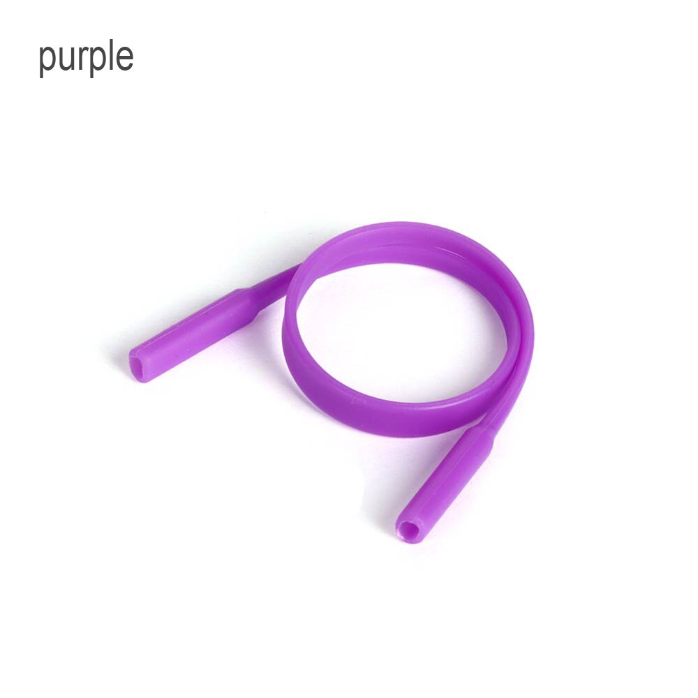 2 Stuks Verstelbare Siliconen Bril Zonnebril Ketting Brillen Bandjes Sport Band Cord Holder Elastische Anti Slip String Touwen 20Cm: purple