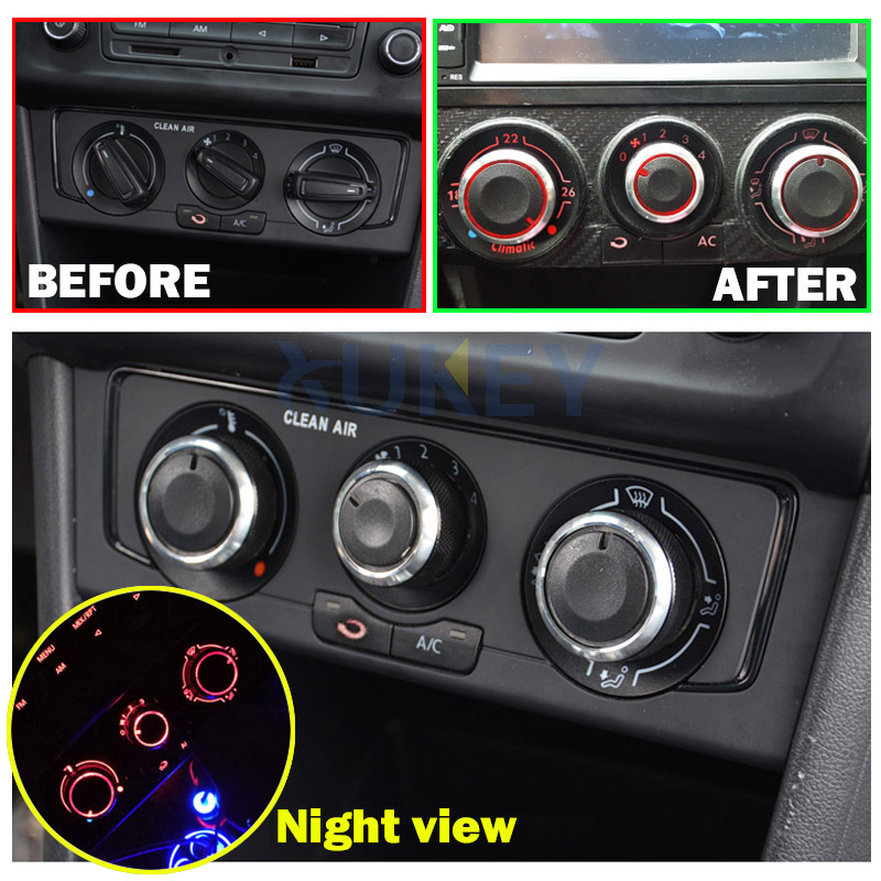 Ac varmer dash klimakontakt knapper knapper til vw fox 5z suran spacefox crossfox lupo knap volkswagen tilbehør bil styling