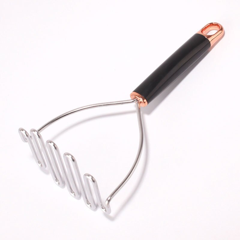 Machacador de patatas en forma de onda de acero inoxidable, herramienta de cocina, cortador de frutas y verduras, triturador, utensilios de cocina para restaurante: Gold