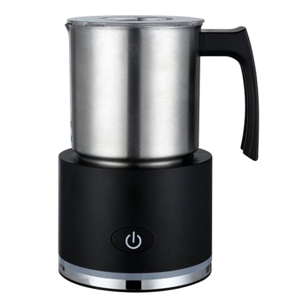 Grote Capaciteit Melk Frothers Elektrische Melkopschuimer Stoomboot Led Automatische Schuim Maker Voor & Koud Melkschuim Rvs: Steel Cup1 EU Black