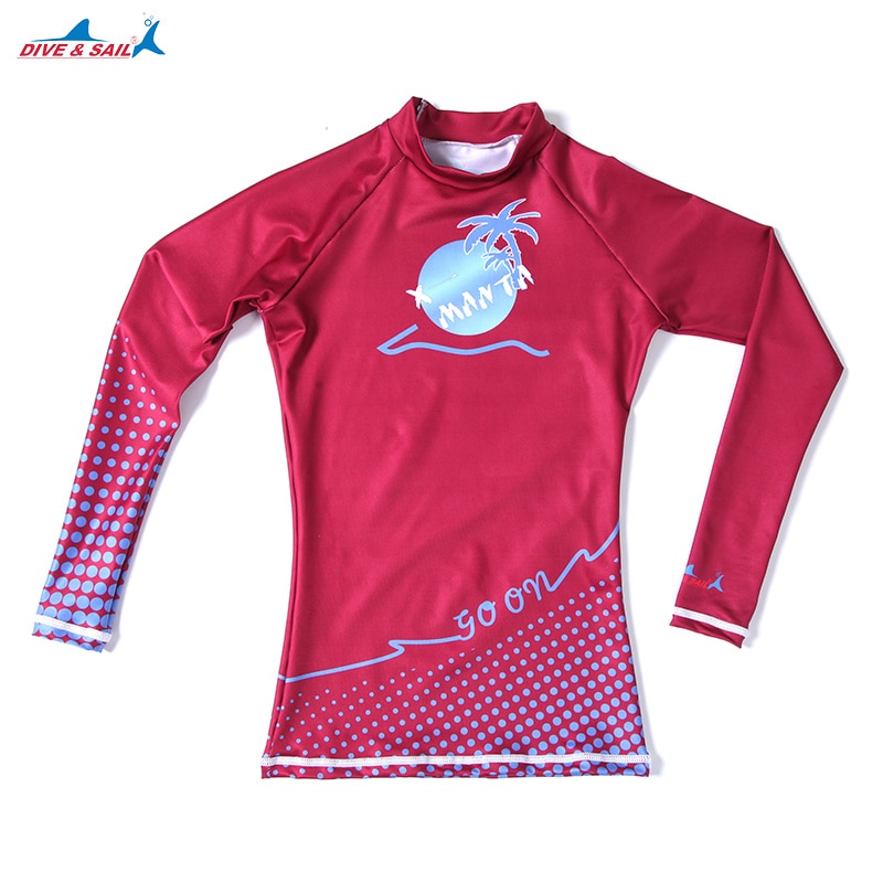 Vrouwen Lange Mouw UPF 50 + Rashguard vrouwen UV Zon Bescherming UPF50 + Rash Guards Basic Wetsuit Zwemmen Top