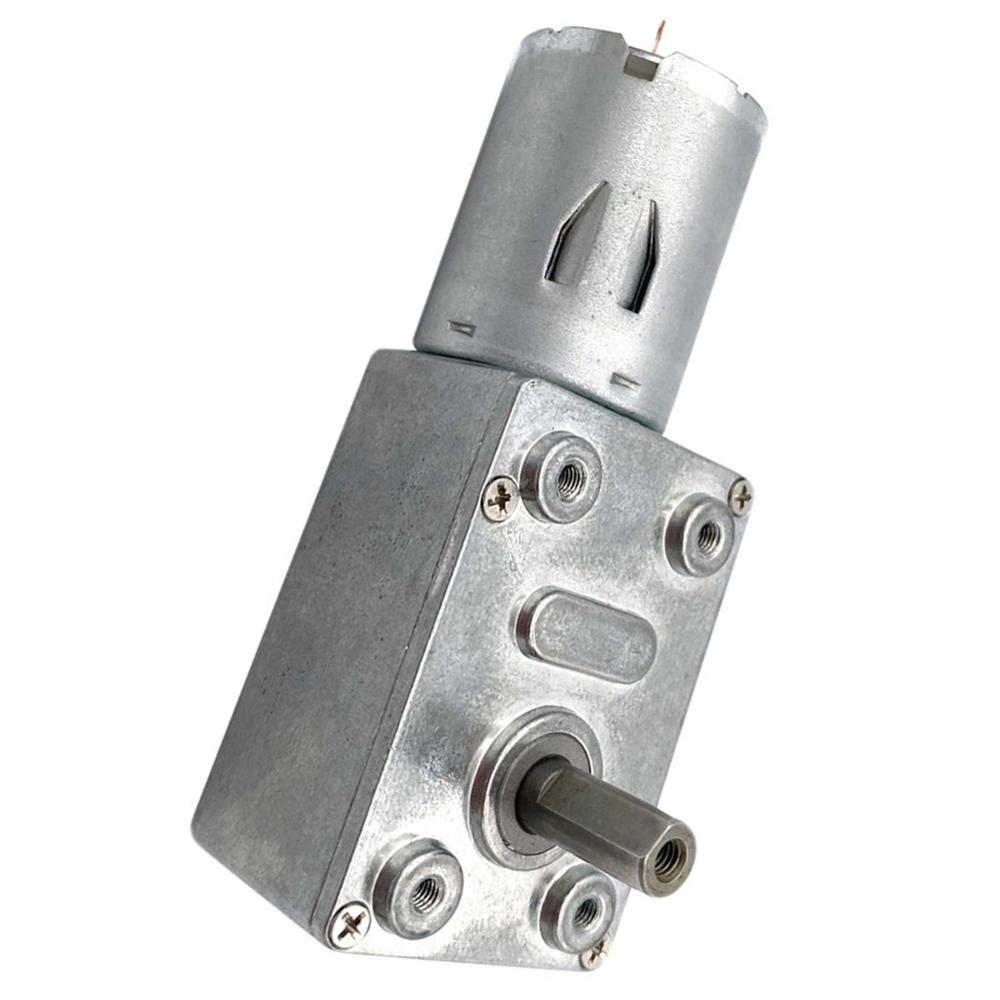 DC 12V 375RPM Low Speed High Torque Gear Box Encoder Turbo Worm Gear Motor Electric Motor Metal Gear Reverse Self Lock