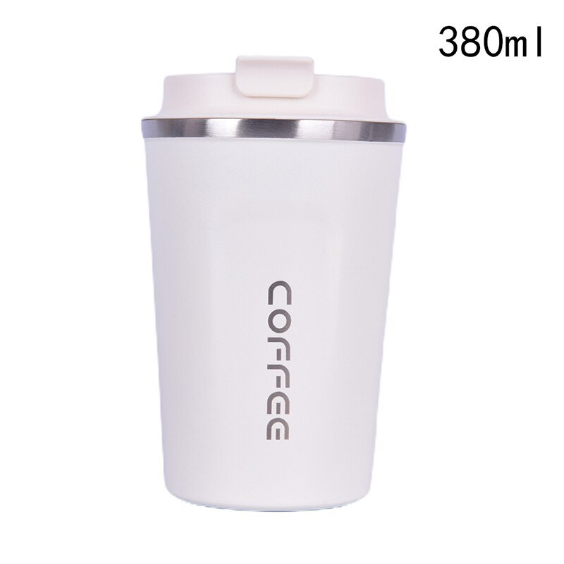 Taza de café de acero inoxidable, termo grueso grande para coche, Taza Termo de viaje, termo para , 380/500ML