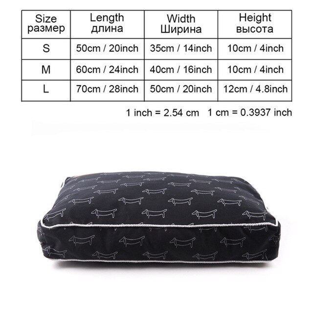 Hond Bed Zachte Sofa Waterdichte Hond Bed Voor Slapen Kleine Medium Grote Hond Kat Mat Met Dier patroon PY0108: Black-PY0108 / L  as picture