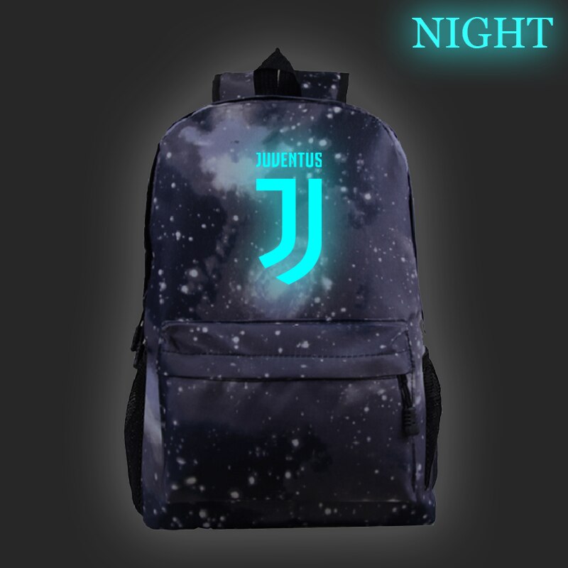 Mochila con brillo nocturno para niños y niñas, morral escolar luminoso Ronaldo CR7, a la , mochila para portátil para adolescentes: 14