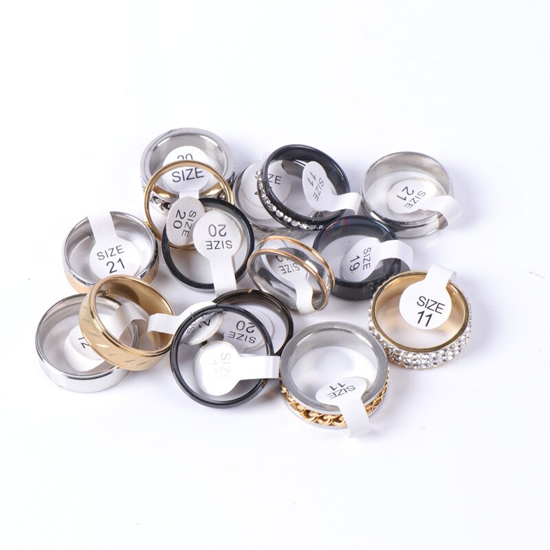 Pack of 50pcs/100pcs Mens Women's Good Stainless Steel Jewelry Rings For Party